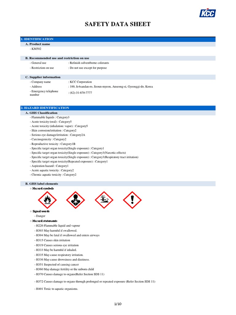 KEO-502 Safety Data Overview | PDF | Toxicity