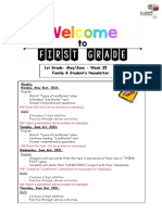 1st Grade-May/June - Week 35 Family & Student's Newsletter