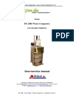 DT-200i Waste Compactor: User-/service Manual