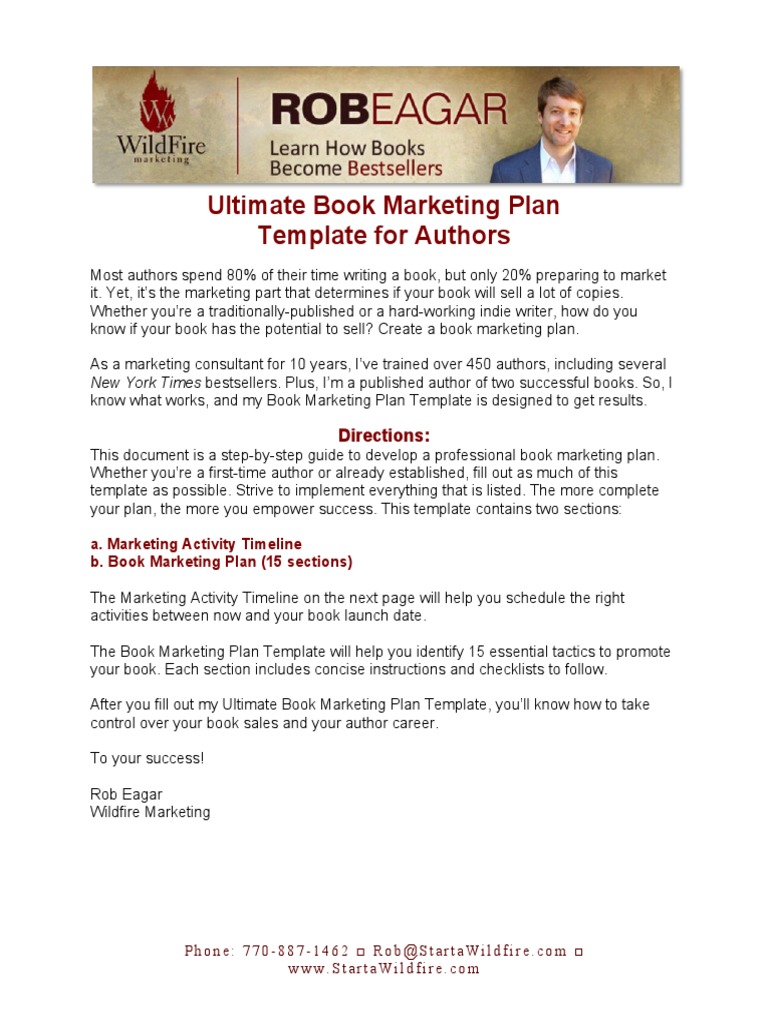 Book Marketing Plan Template for Authors | PDF | Social Media | Popular ...