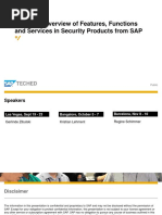 TEC103 - Overview of Features, Functions and Services in Security Products From SAP