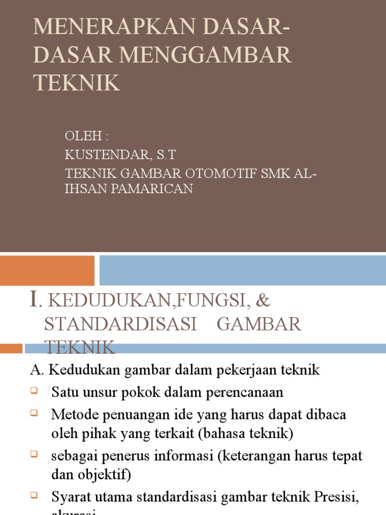 Menerapkan Dasar Dasar Menggambar Teknik 2 Pdf Seni Teknologi