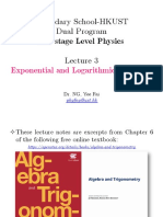 Lec 3 - Exponential and Logarithmic Functions