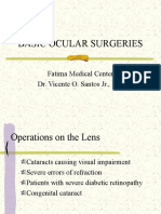 Basic Ocular Surgeries: Fatima Medical Center Dr. Vicente O. Santos JR., MD