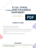 ETHICAL FRAMEWORK FOR BUSINESS DECISION MAKING