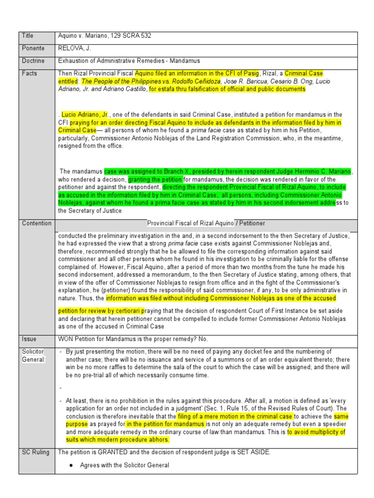 Aquino v mariano 129 scra 532 pdf mandamus judiciaries