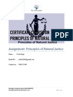 Assignment - Natural Justice
