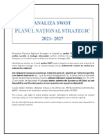 Analiza SWOT Plan National Strategic 2021-2027