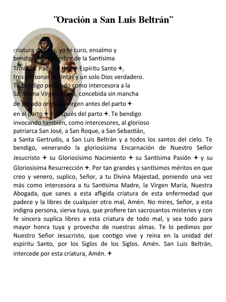 Oracion A San Luis Beltran | PDF