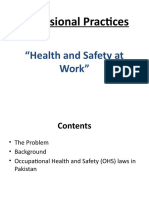Professional Practices: "Health and Safety at Work"