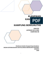 Klasifikasi Kampung KB Menuju Kampung Berkualitas - Analisis Laporan Data Web Kampung KB