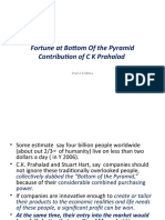 Fortune at Bottom of The Pyramid Contribution of C K Prahalad