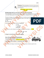 VH Physics Physics by Huda VH Physics: Relationship Between Newton's 2 Law and Momentum