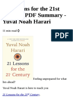21 Lessons For The 21st Century PDF Summary - Yuval Noah Har