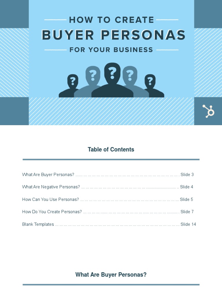 Buyer Persona Template Hubspot PDF