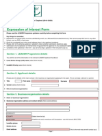 Expression of Interest Form: Section 1. LEADER Programme Details