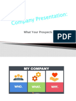 Company Presenta Tion:: What Your Prospects Want To See