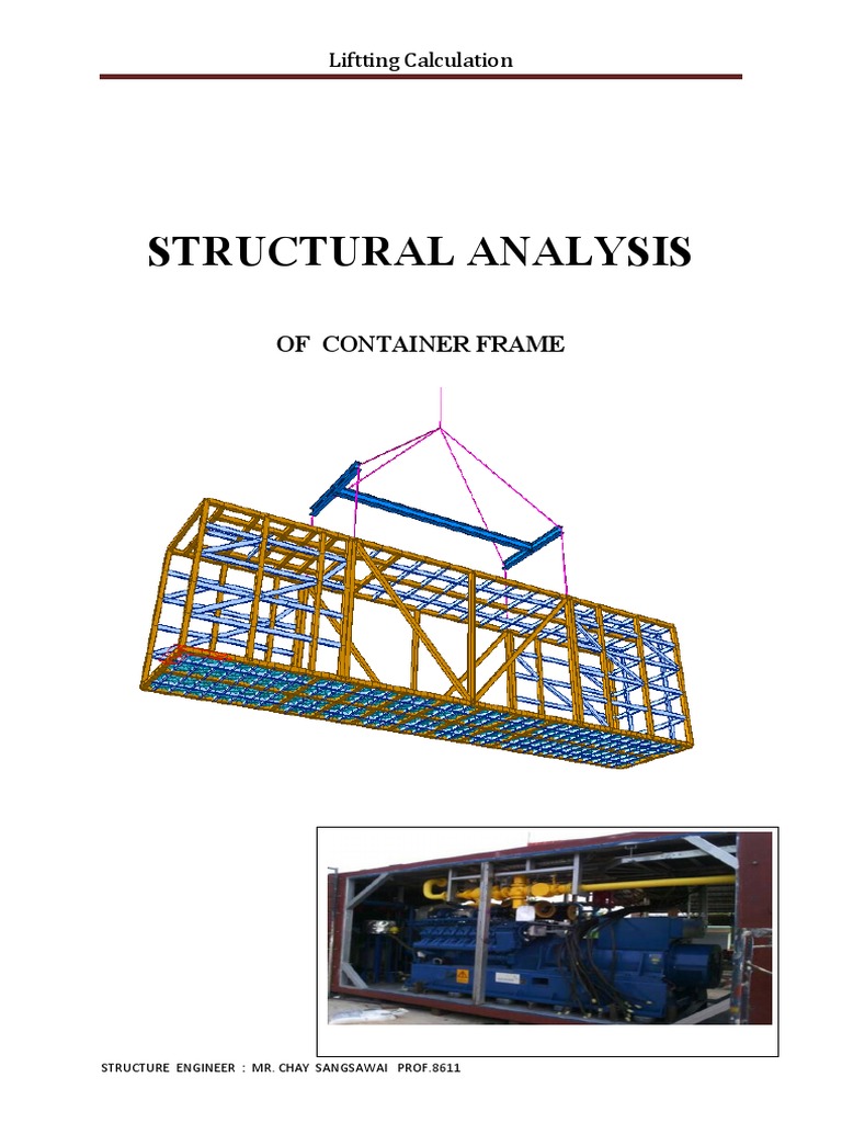 Container Structure Analysis and Lifting Test | PDF | Structural ...