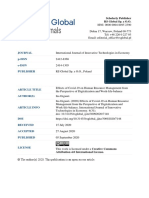 Journal p-ISSN e-ISSN Publisher: Scholarly Publisher RS Global Sp. Z O.O