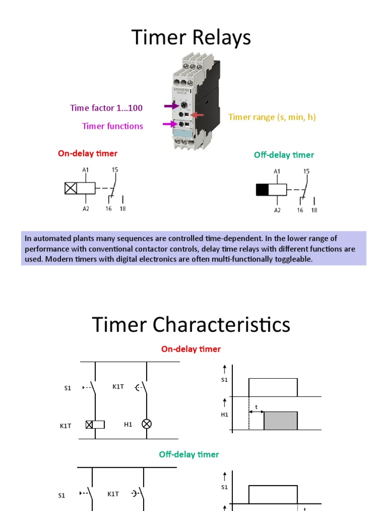 Time Delay Relay Circuit Diagram