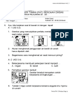 Soal Ulangan Kelas 1 Tema 8