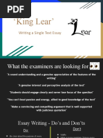 Writing A Single Text Introduction HL King Lear