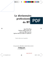 Le Dictionnaire Professionnel Du BTP