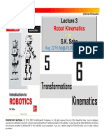 Robot Kinematics: Aug. 22'16 (M) @JRL301 (Robotics Tech.)