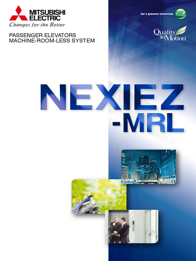 Mitsubishi Machine Room Less Elevators | PDF | Elevator | Electrical ...
