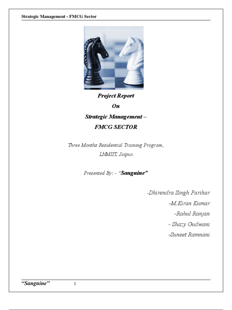 Strategic Management in FMCG Sector | PDF | Competitive Advantage ...