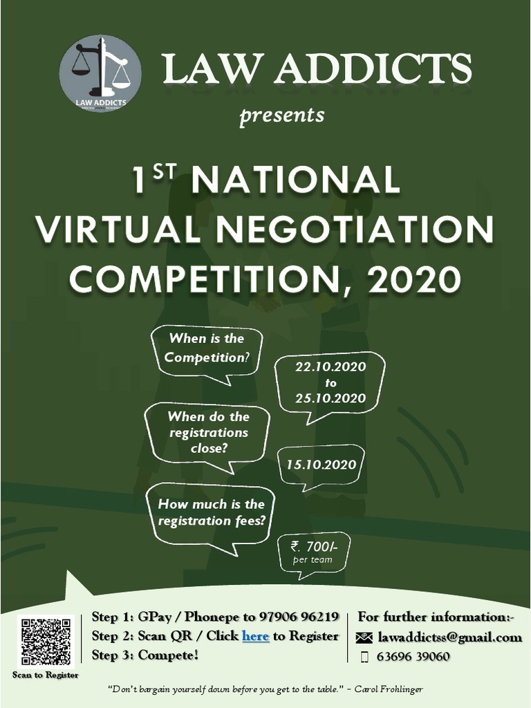 1st National Virtual Negotiation Competition Brochure (With ...