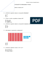 Prueba Parcial N°1 de Matemática 3° Básico