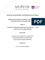 BRM 701-A Study of Potential Issues in Quality of Food - A Case Study On Sate Famili SDN BHD