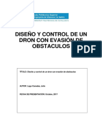 TÍTULO: Diseño y Control de Un Dron Con Evasión de Obstáculos