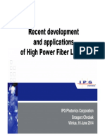 Fiber Laser Recent-Improvements and Applications Photonics