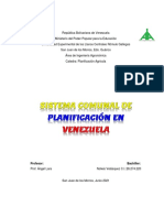 SISTEMA COMUNAL DE PLANIFICACIÓN EN VENEZUELA