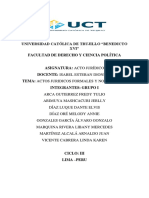 Clasificacion de Los Actos Juridicos Formales y No Formales Informe