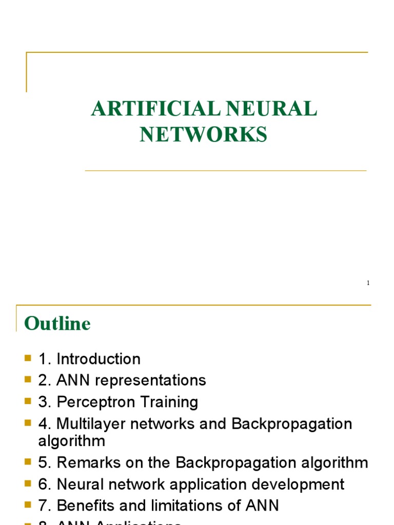 Artificial Neural Networks | PDF | Artificial Neural Network | Neuron