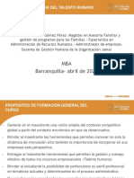 MBA Barranquilla-Abril de 2021: Modulo: Gerencia Del Talento Humano