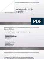 Algunos Factores Que Afectan La Distribución de Planta