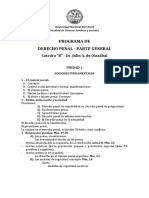 Programa de Derecho Penal I - 2018