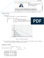 Correction de L'examen F Inal D'optimisation Linéaire: Exercice N 01