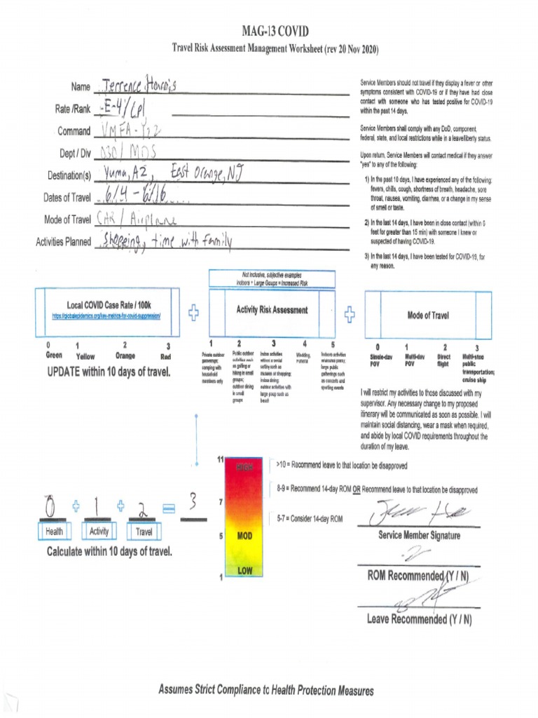 Travel Risk Assessment | PDF | Epidemiology | Medicine
