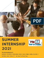 Summer Internship 2021: For The Students of