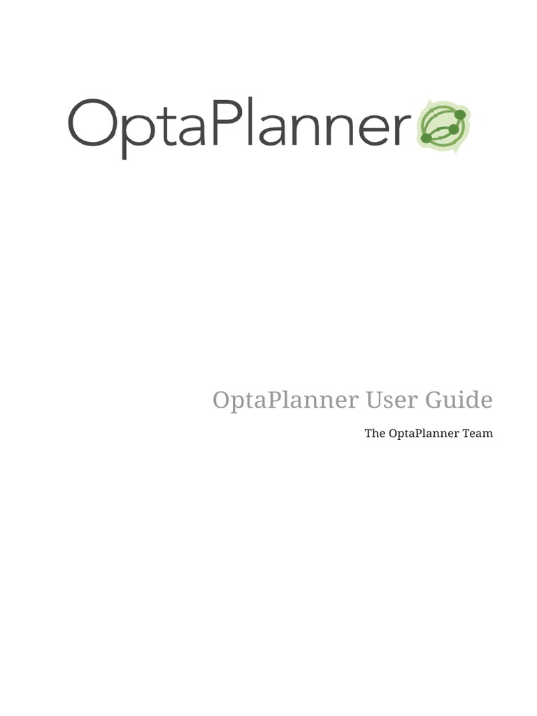 OptaPlanner User Guide