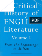 David Daiches a Critical History of English Literature Vol 1