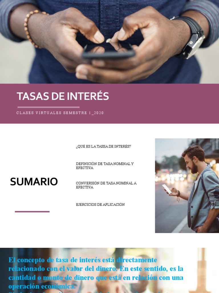 Tasa de Interés: Nominal y Efectiva | PDF | Finanzas y dinero
