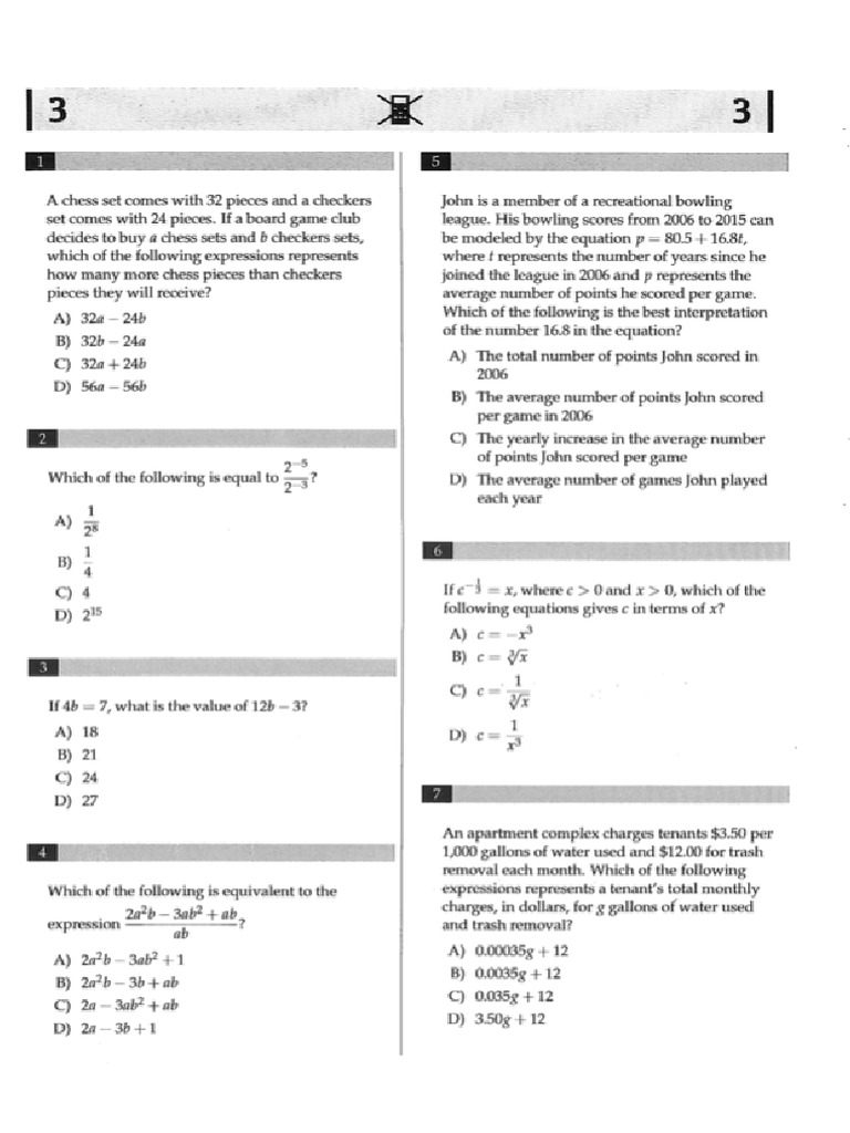 New SAT Test 9 | PDF