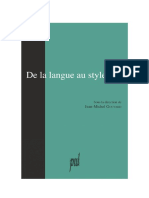 (Textes & Langue) Jean-Michel Gouvard - De La Langue Au Style-Presses Universitaires de Lyon (2005)