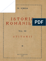 Nicolae Iorga Istoria Romanilor Volumul 3 Ctitorii PDF